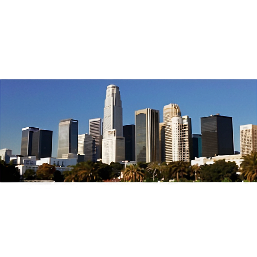 Los Angeles Skyline In Autumn Png Rtl