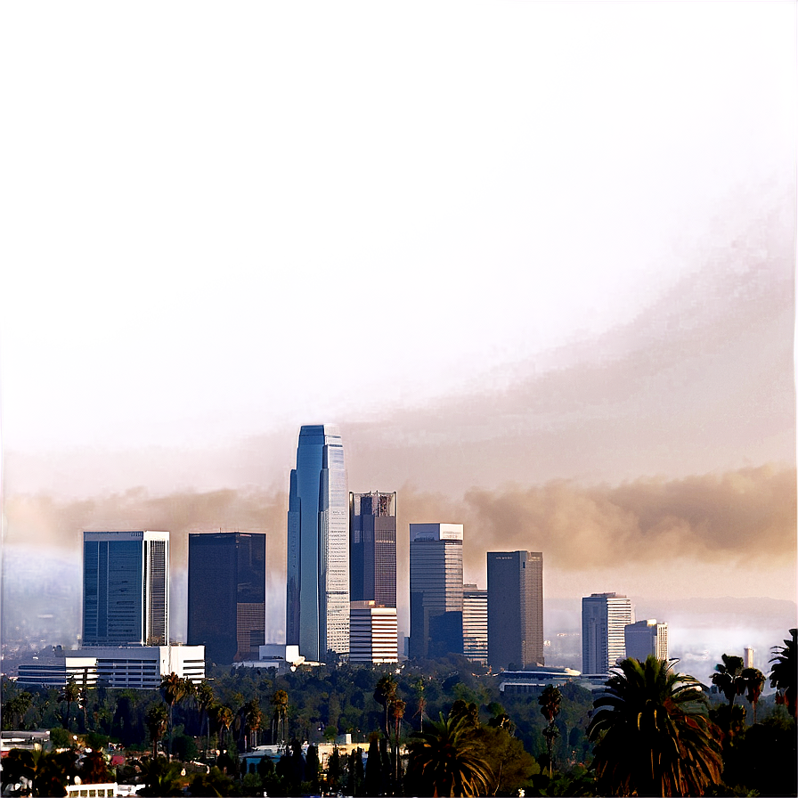 Los Angeles Skyline In Fog Png 73