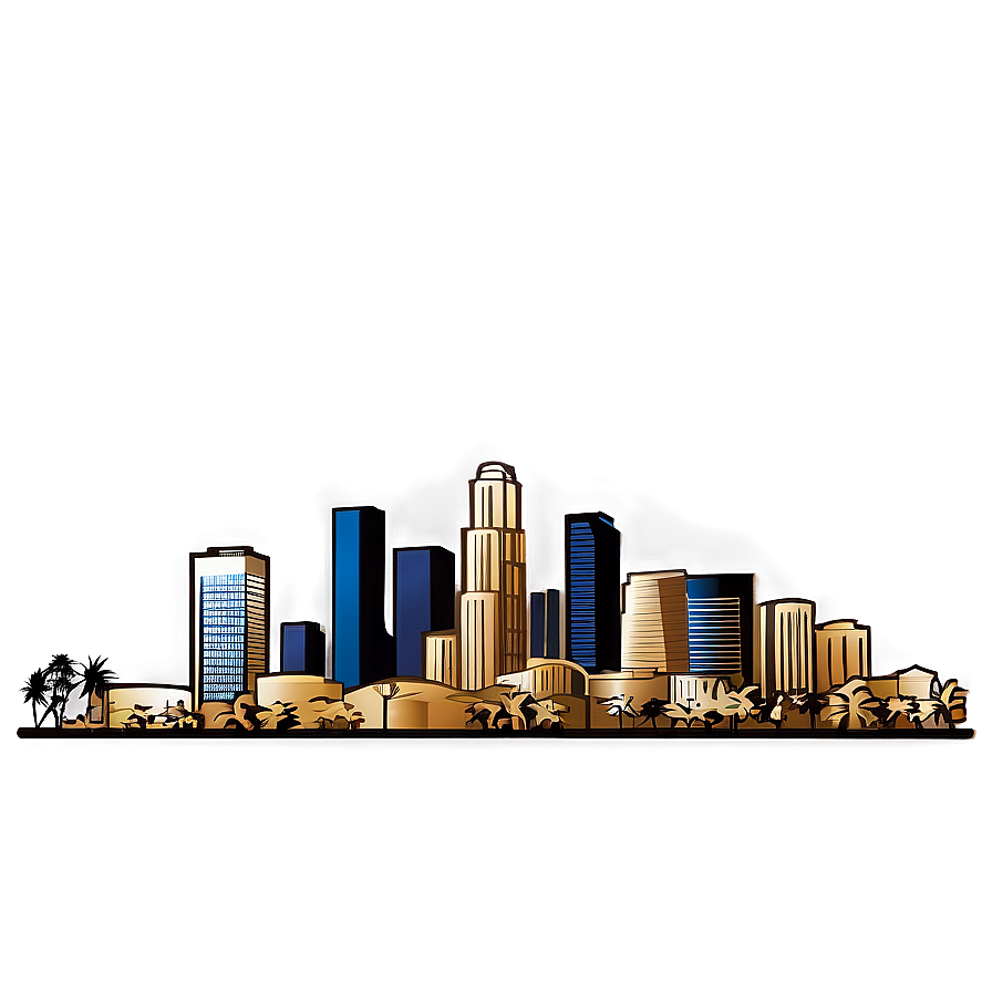 Los Angeles Skyline Png Trv