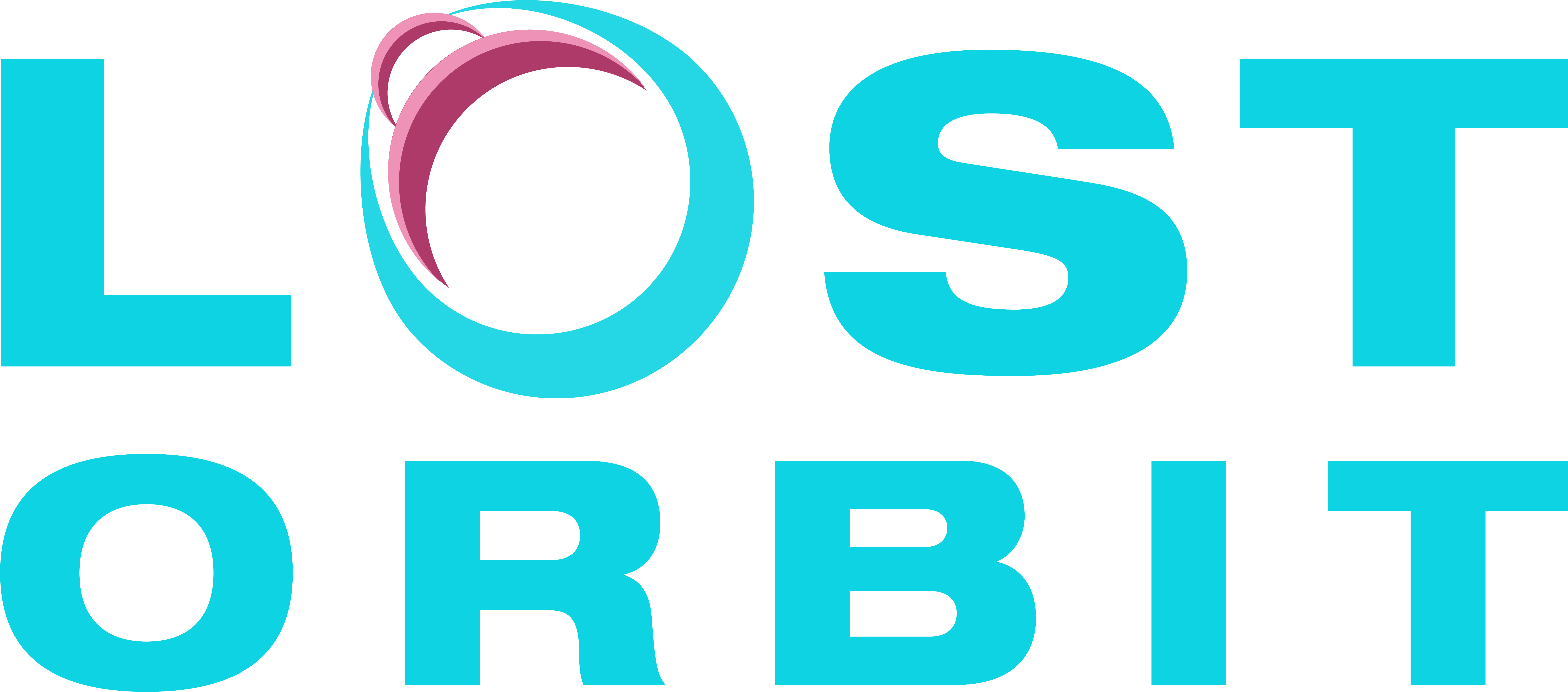 Lost Orbit_ Logo_ Turquoise Background