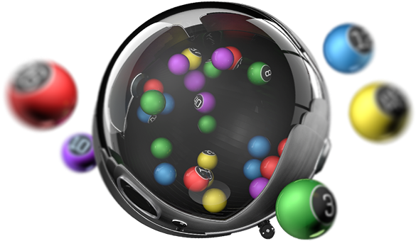 Lottery Ballsin Draw Machine PNG with transparent background