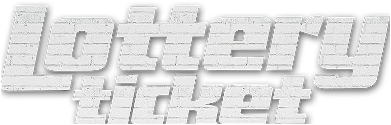 Lottery Ticket Text Graphic PNG with transparent background