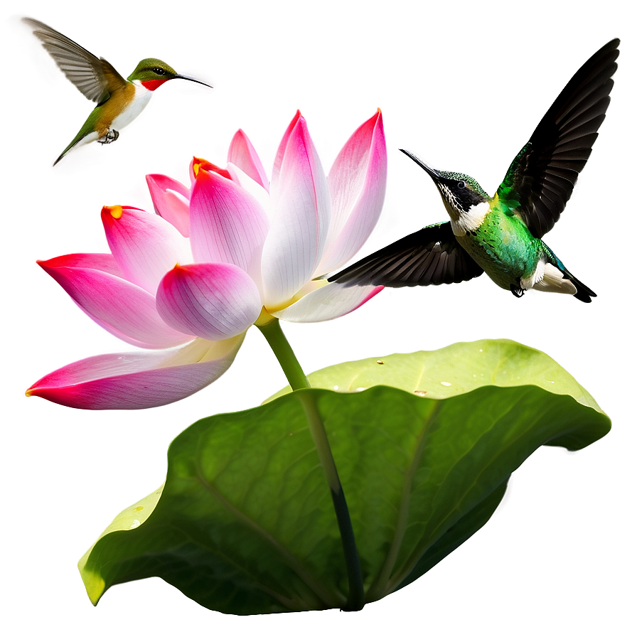 Lotus And Hummingbird Png 85