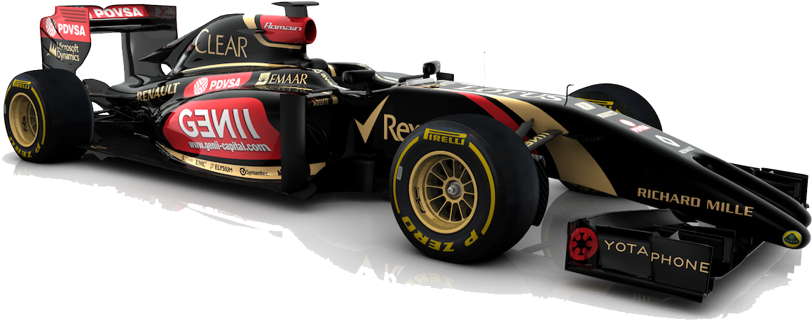 Lotus F1 Racing Car Side View