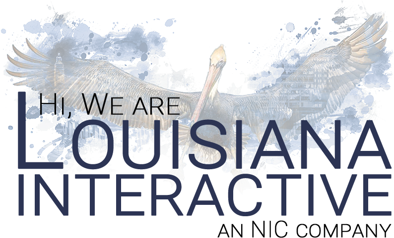 Louisiana Interactive Pelican Graphic