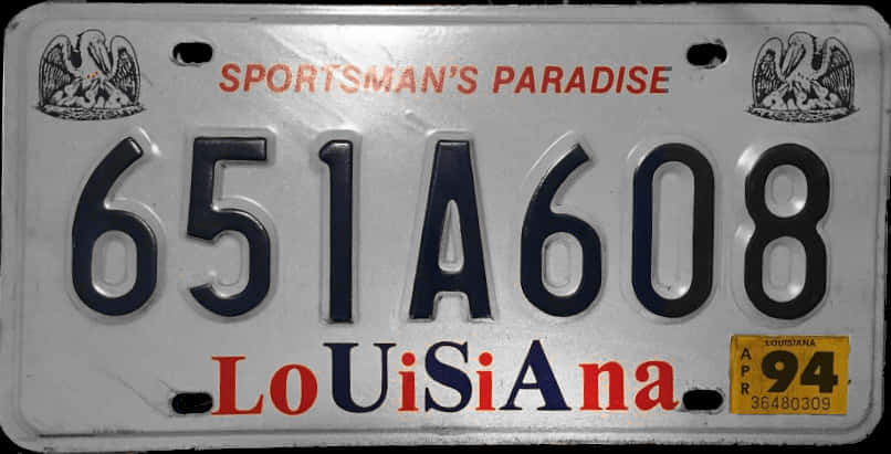 Louisiana Sportsmans Paradise License Plate