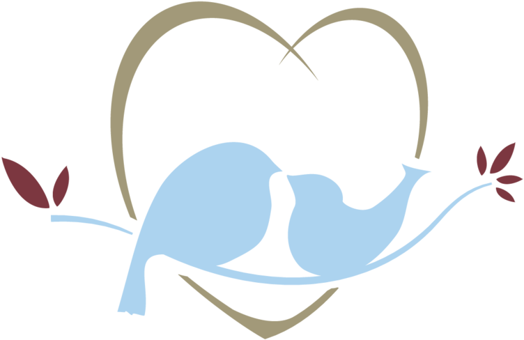 Love Birds Heart Illustration