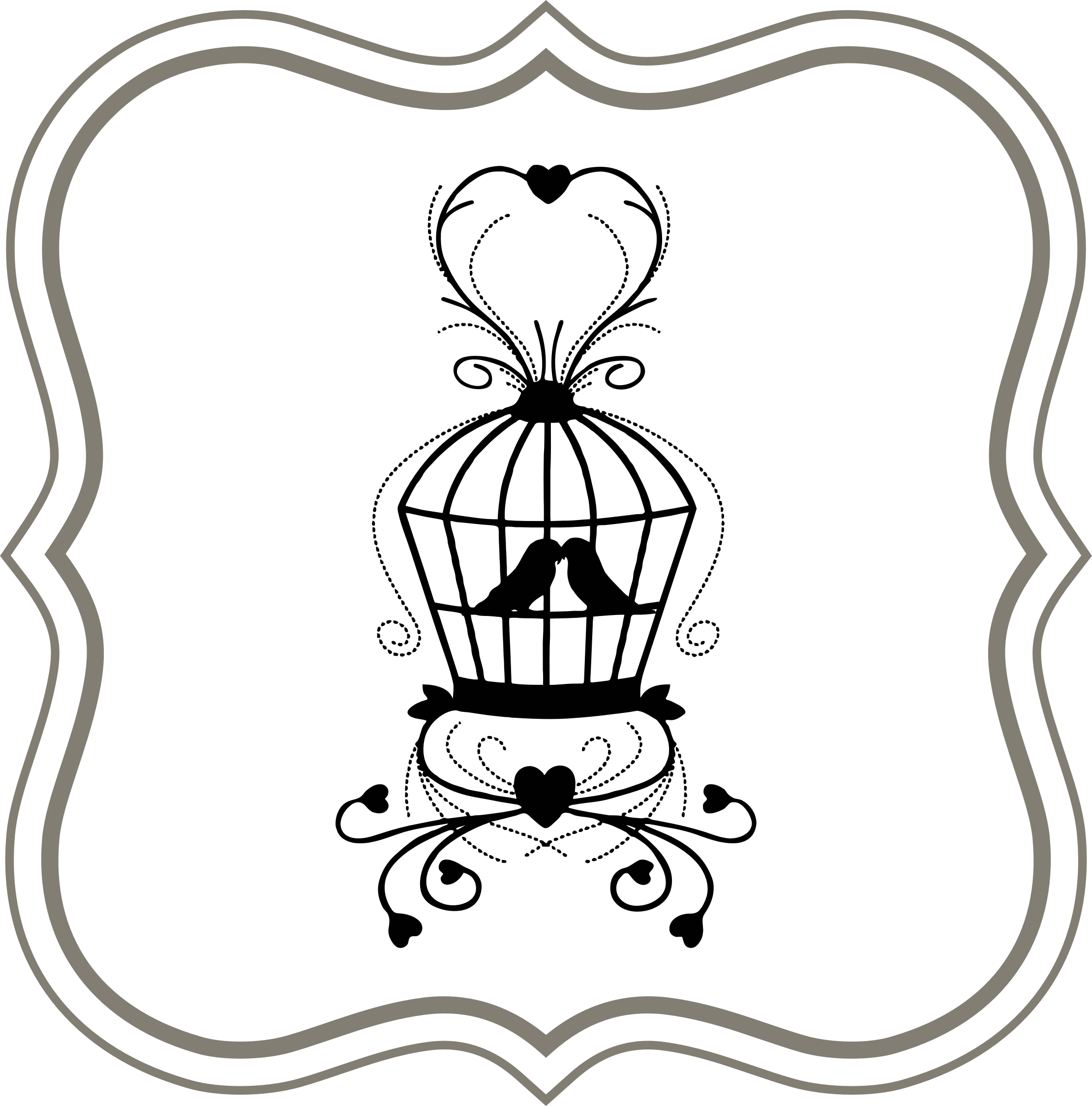 Love Birds In Frame Clip Arts - We Dont Want Wedding Gifts, HD Png Download PNG with transparent background