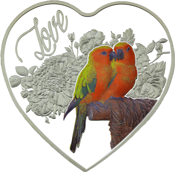 Love Birds With Heart, HD Png Download PNG with transparent background