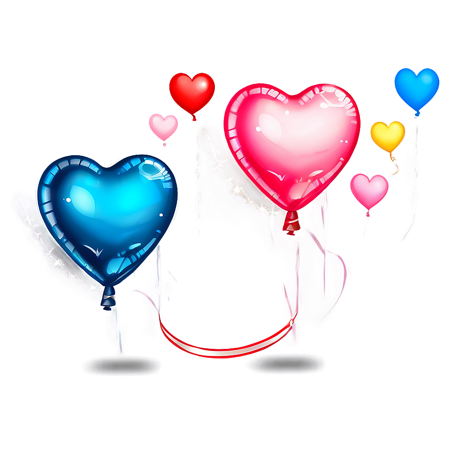 Love Heart Balloon PNG der PNG image with a transparent background, free high-resolution download