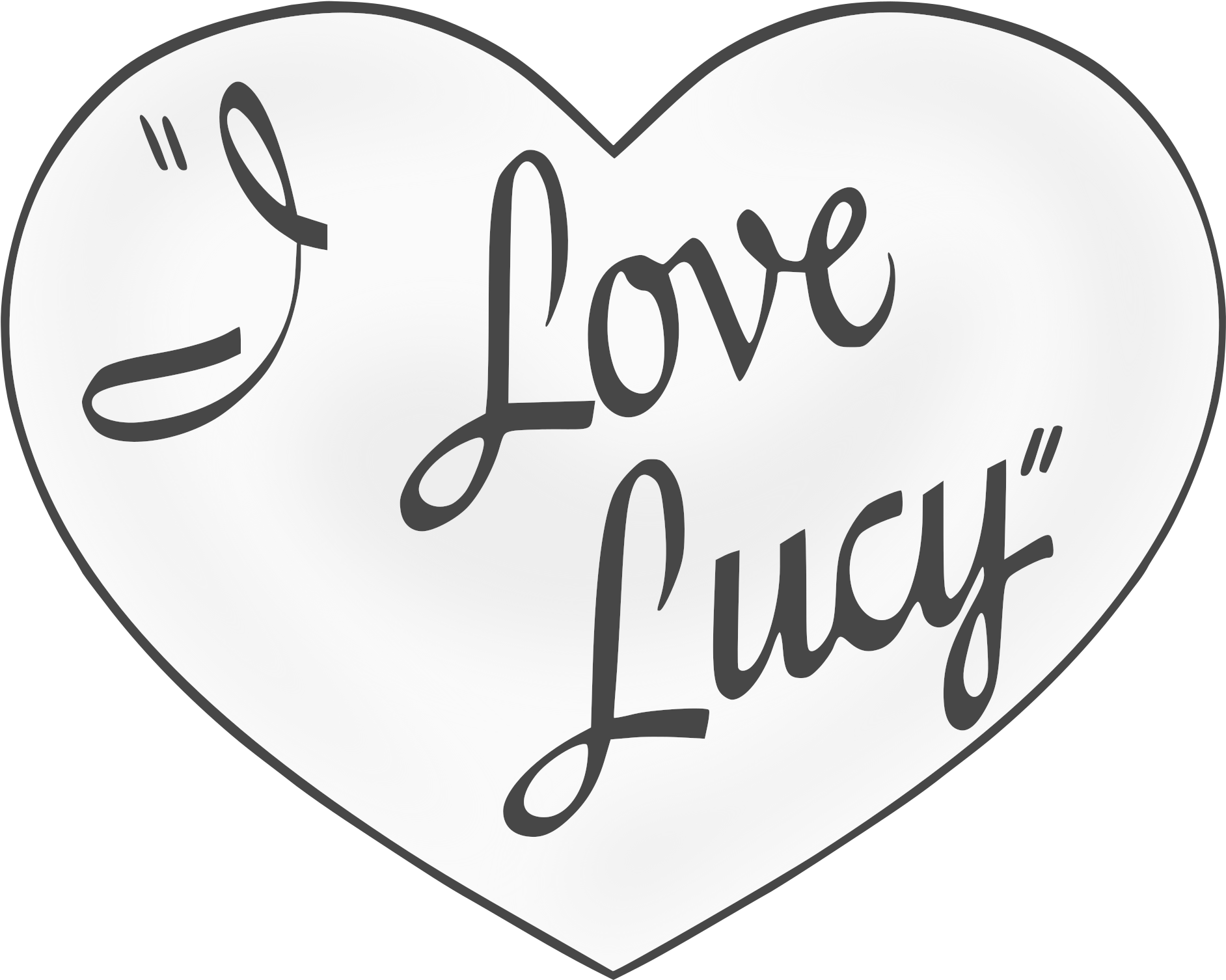 Love Lucy Heart Graphic