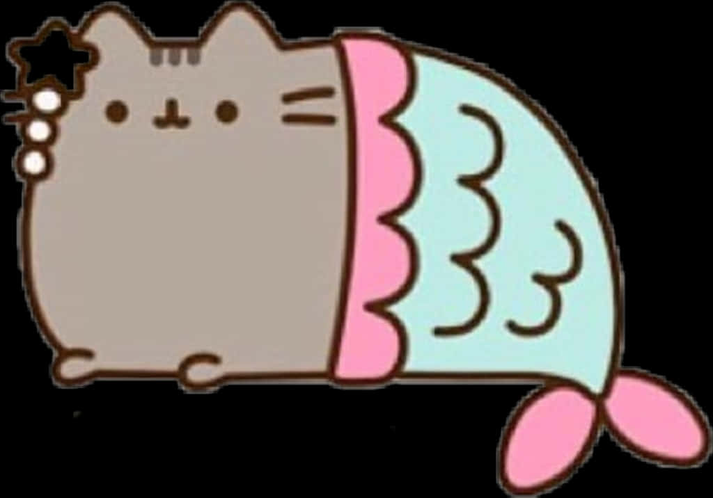 #love #martina #mermaid #pusheen #cat #sticker - Pusheen Cat Mermaid, HD Png Download PNG with transparent background