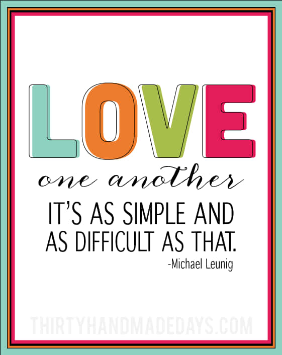 Love One Another Quote Art