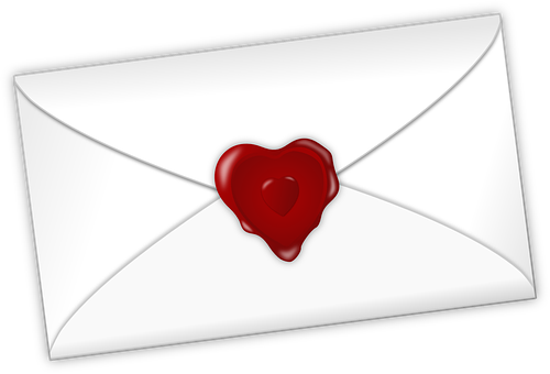 Love Sealed Envelope PNG with transparent background