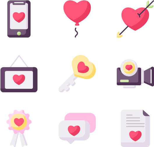 Love Themed Icons Set