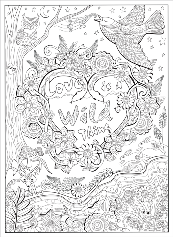 Love Wild Things Coloring Page