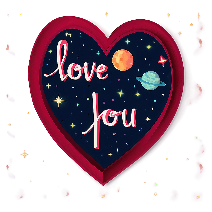 Love You In Space Lettering Png 06112024