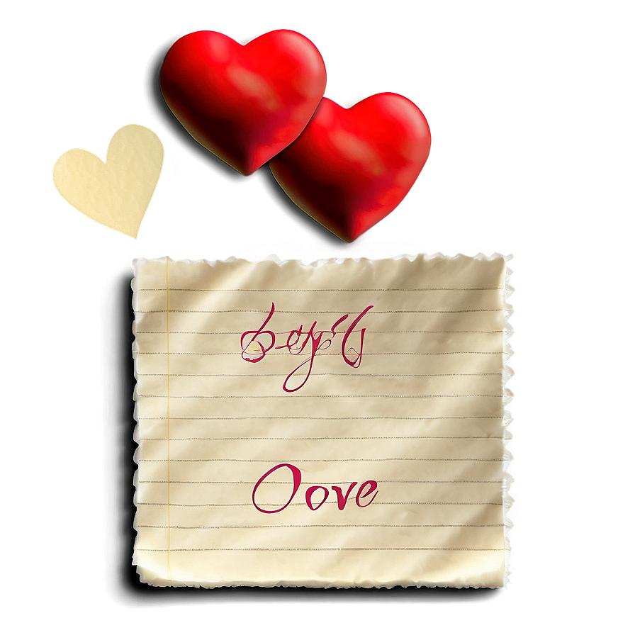 Love You Paper Note PNG 06112024 PNG with transparent background