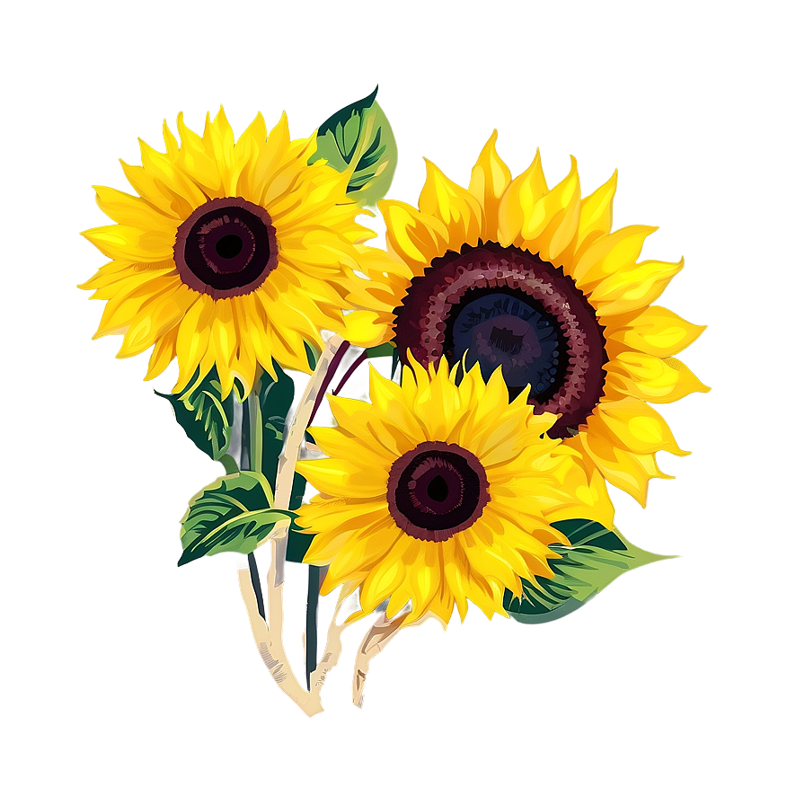 Love You Sunflower Bouquet Png Bxn48