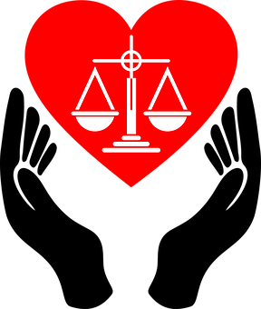 Loveand Justice Heart Symbol PNG with transparent background
