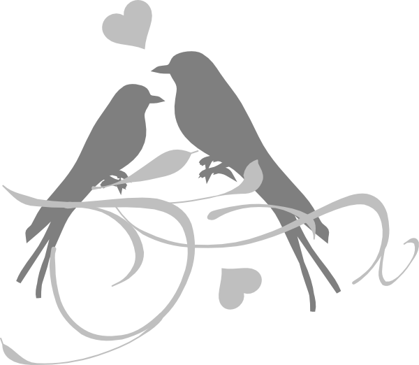 Lovebird Wedding Invitation Clip Art - Love Birds Purple Clipart, HD Png Download PNG with transparent background