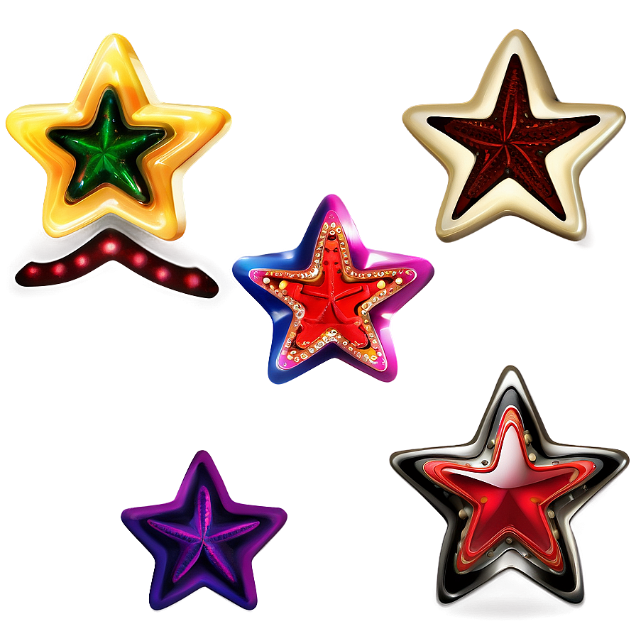 Lovely Star Design Png Ioi