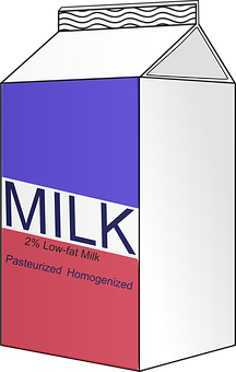 Low Fat Milk Carton Graphic