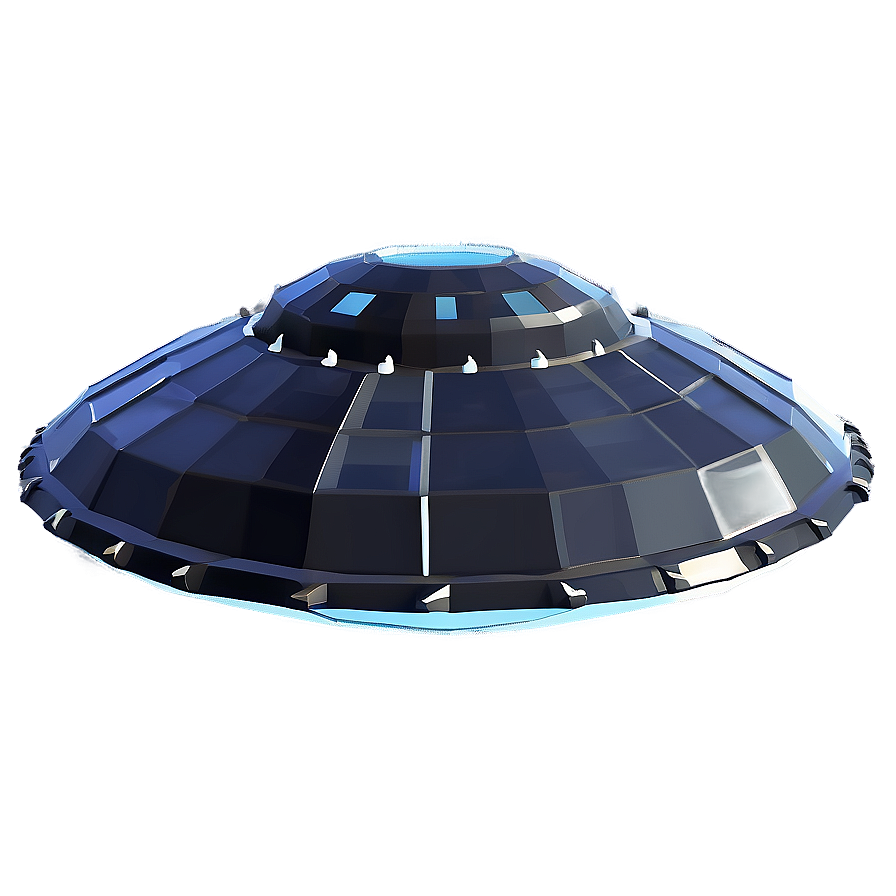 Low Poly Flying Saucer Png 6