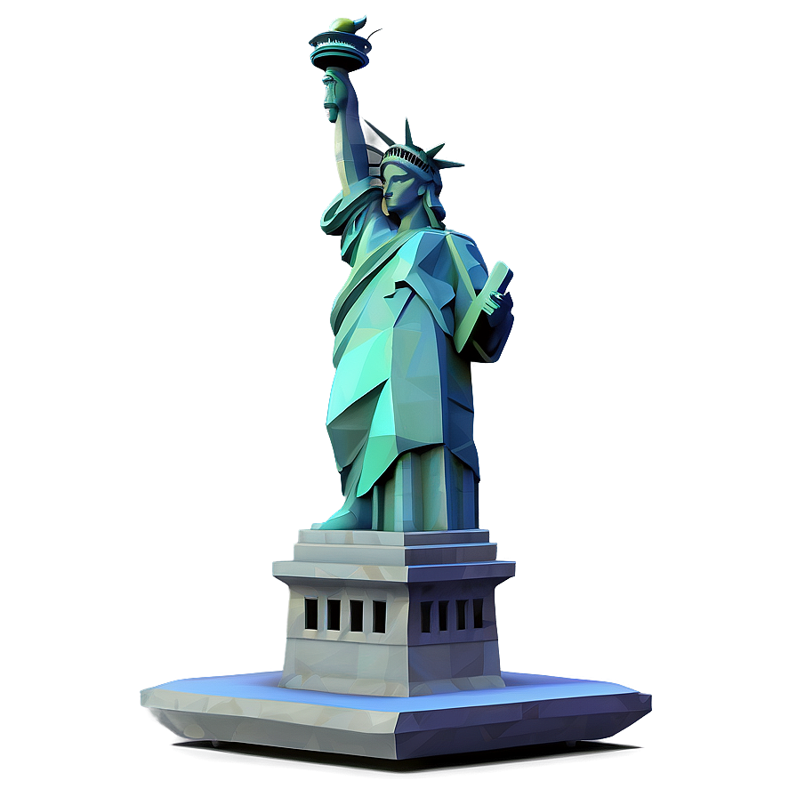 Low Poly Statue Of Liberty Png 05242024