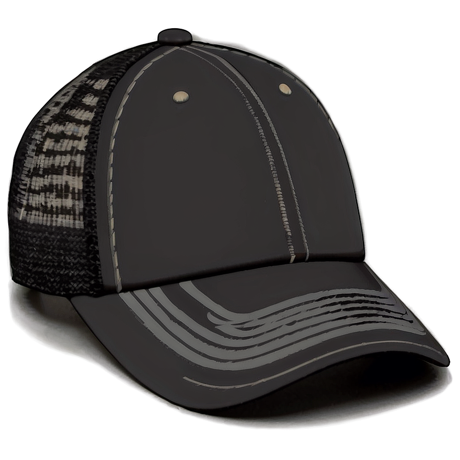 Low Profile Black Trucker Hat Png 06282024