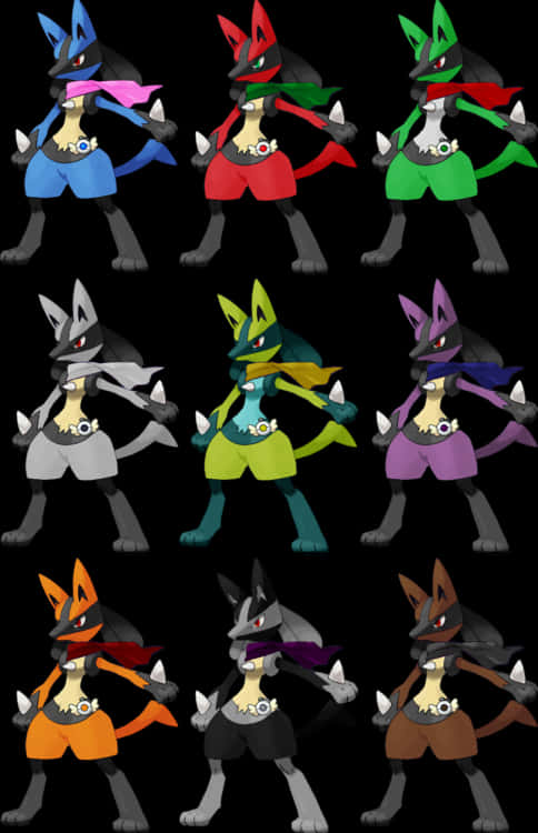 Lucario_ Variants_ Collection