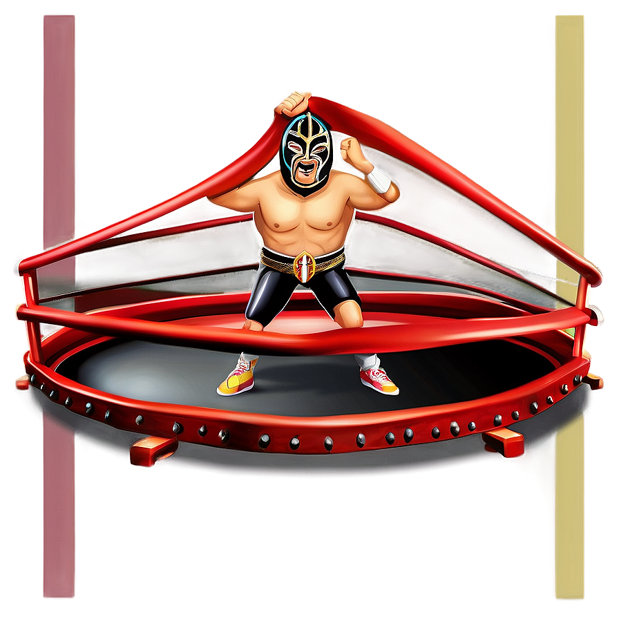 Lucha Libre Wrestling Ring Art Png Kkv17