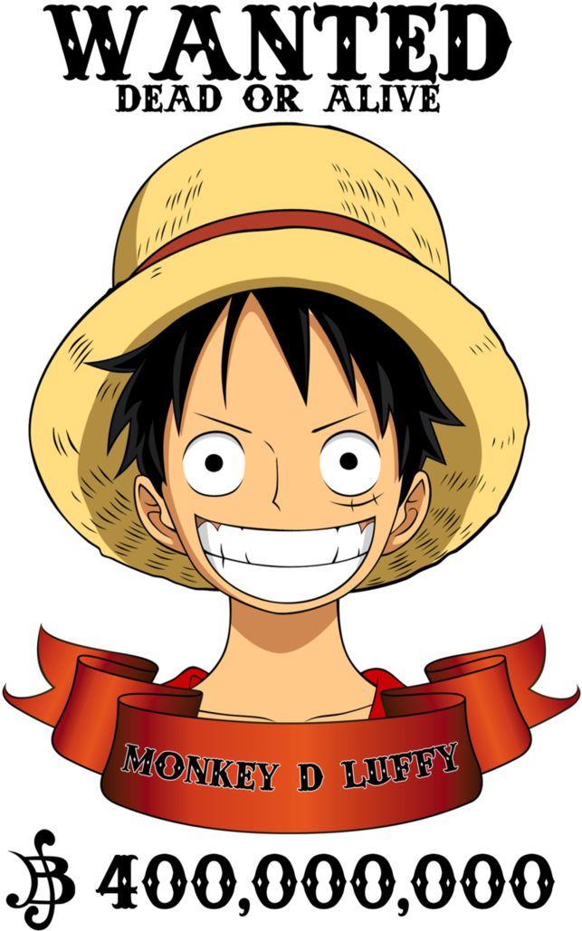 Luffy By Xxriddickxx On Deviantart - Png Wanted Monkey D Luffy PNG with transparent background