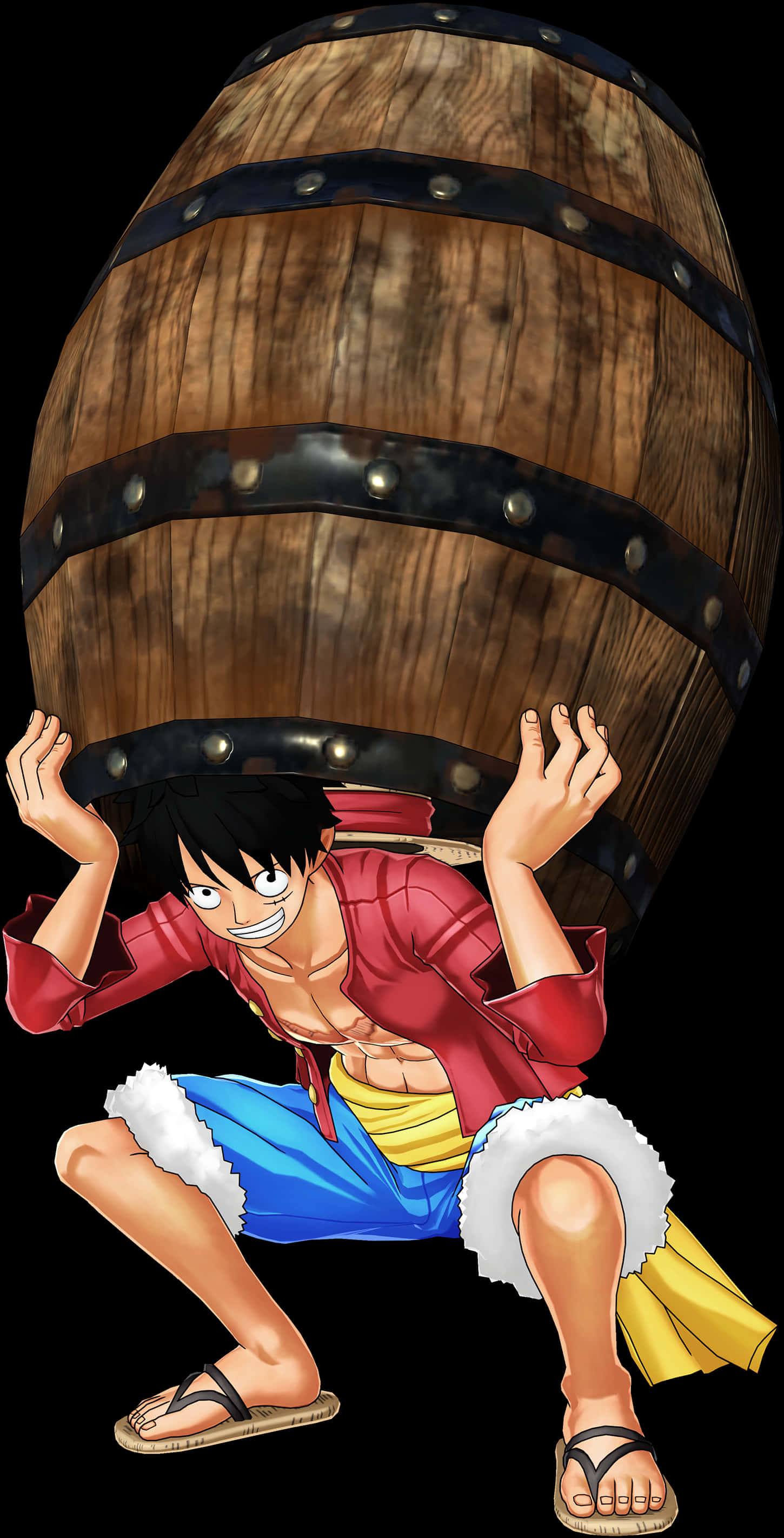 Luffy_ Holding_ Up_ Giant_ Barrel