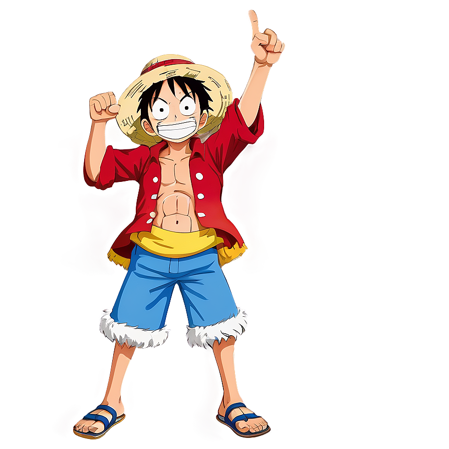 Luffy's Victory Pose PNG xmr PNG with transparent background