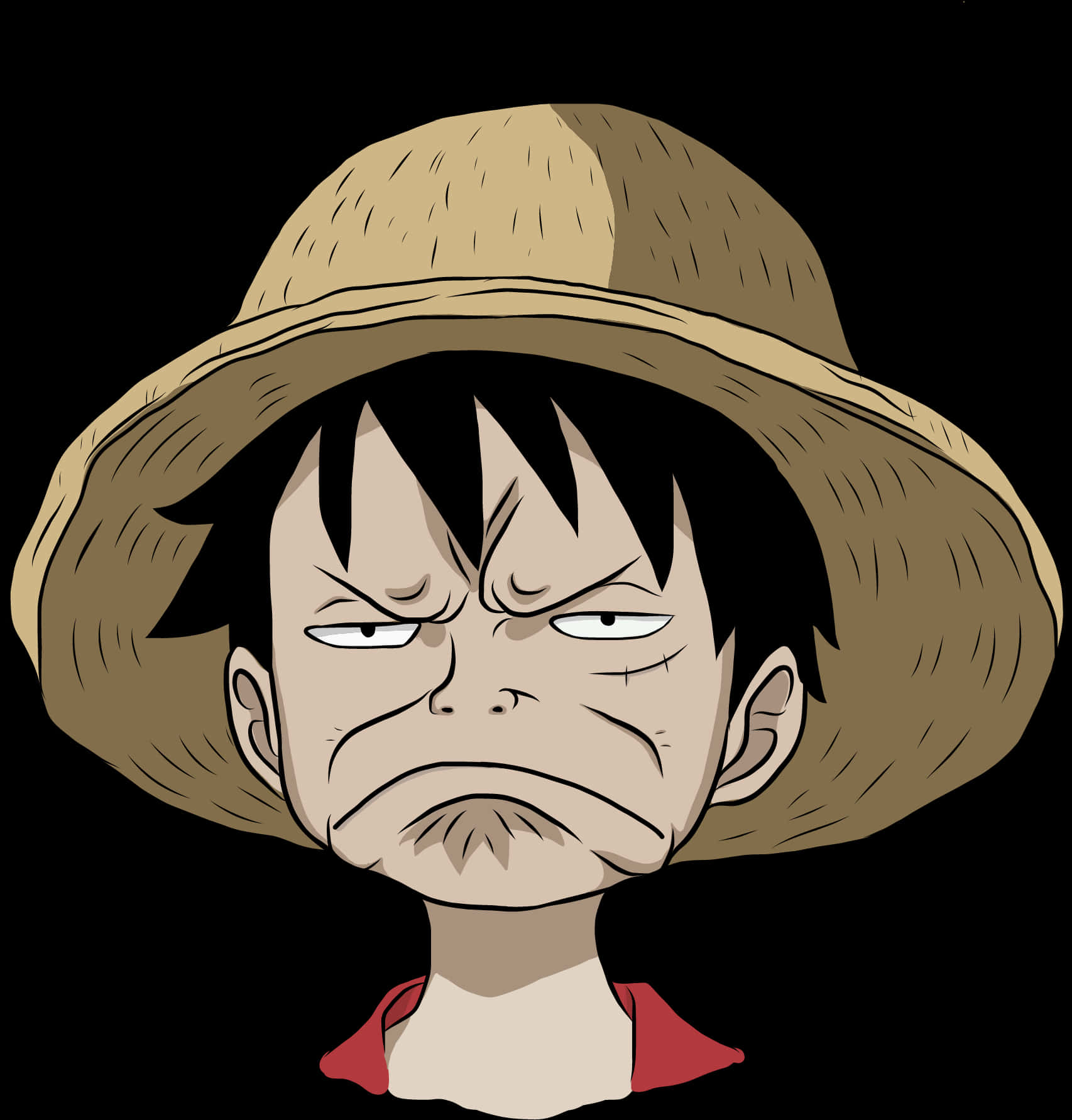 Luffy_ Straw_ Hat_ Glare