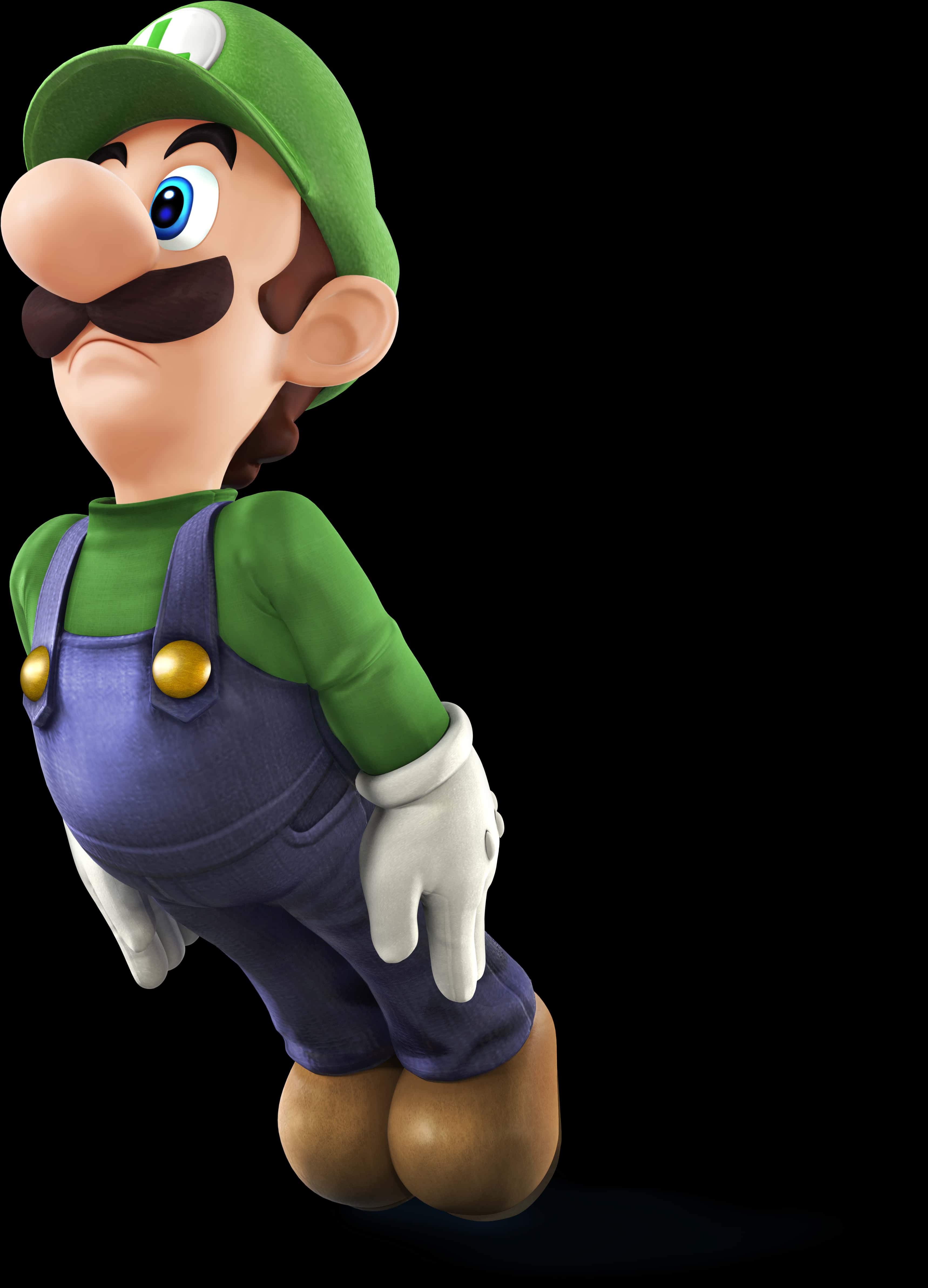 Luigi Classic Pose PNG with transparent background