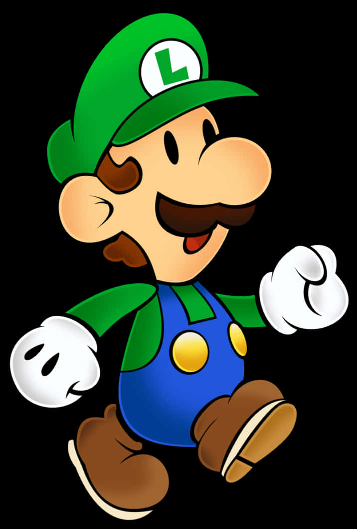 Luigi Classic Video Game Character PNG with transparent background