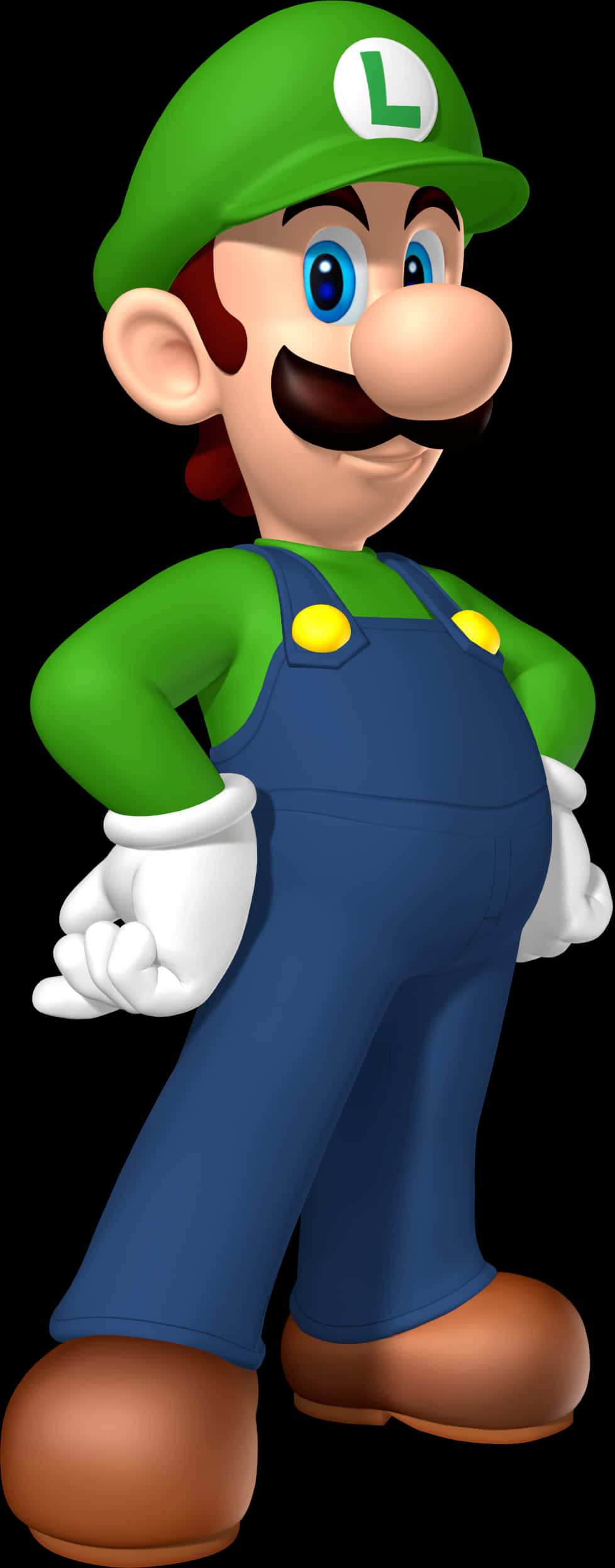 Luigi Classic Video Game Character PNG with transparent background