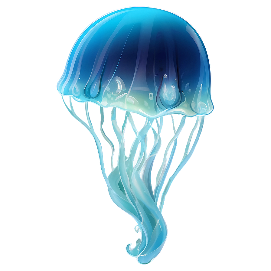 Luminescent Moon Jelly Illustration Png 53