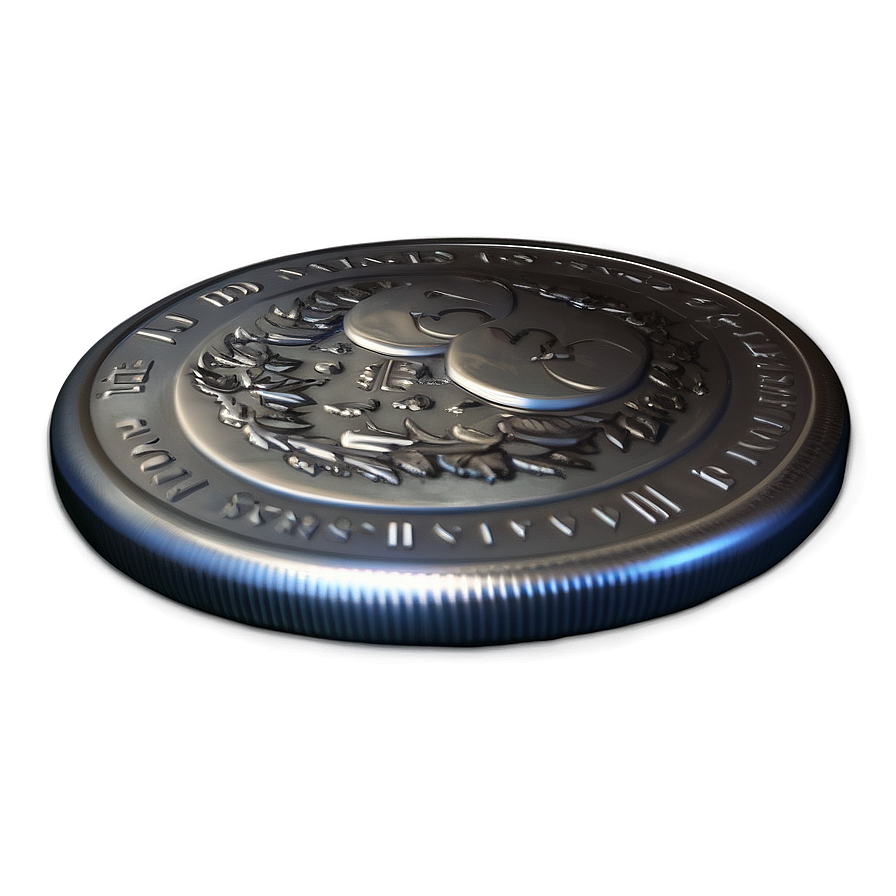 Luminescent Silver Coin Png Mku