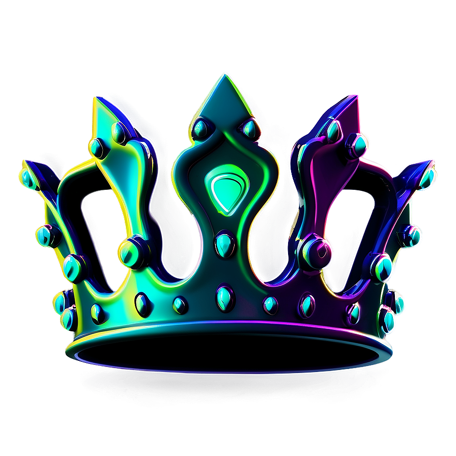 Luminous Neon Crown Symbol Png Xmj