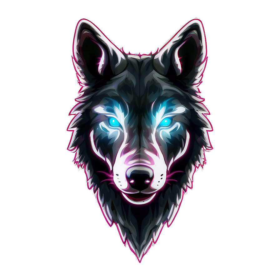 Luminous Wolf Head Aura Png Ojc