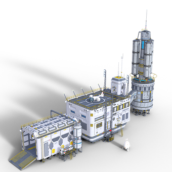 Lunar_ Base_ Concept_ Art PNG with transparent background