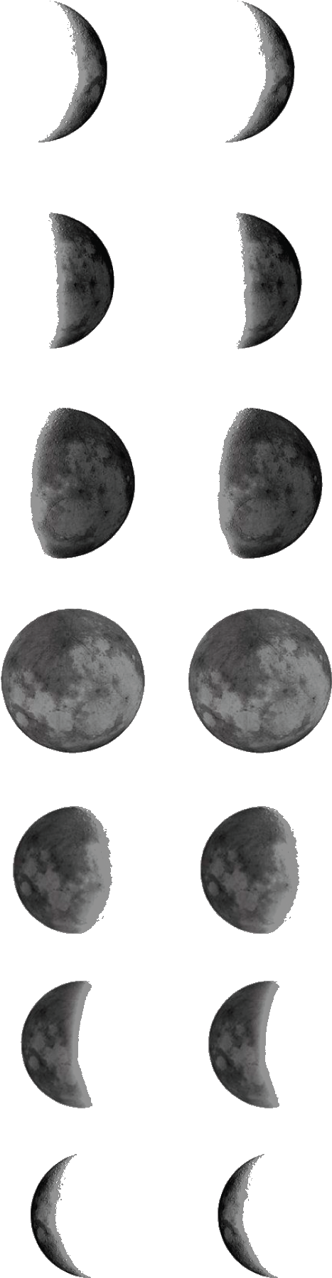 Temporary Tattoo Moon Phases Moon Phase Tattoo Template - Moon Phase Tattoo Outline, HD Png Download PNG with transparent background