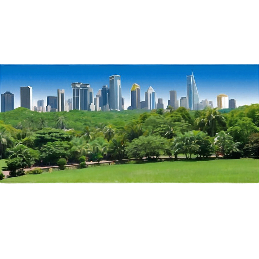 Lush Green City Skyline Png 06202024