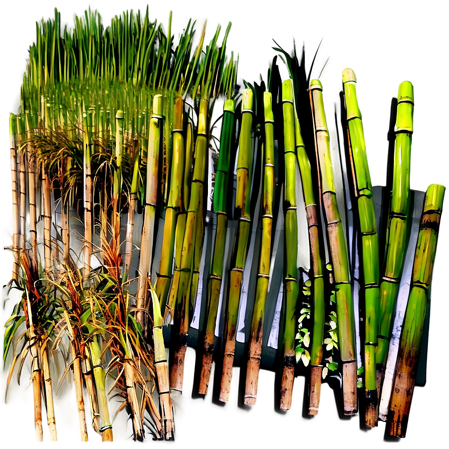 Lush Green Sugarcane Pathway Png Blc