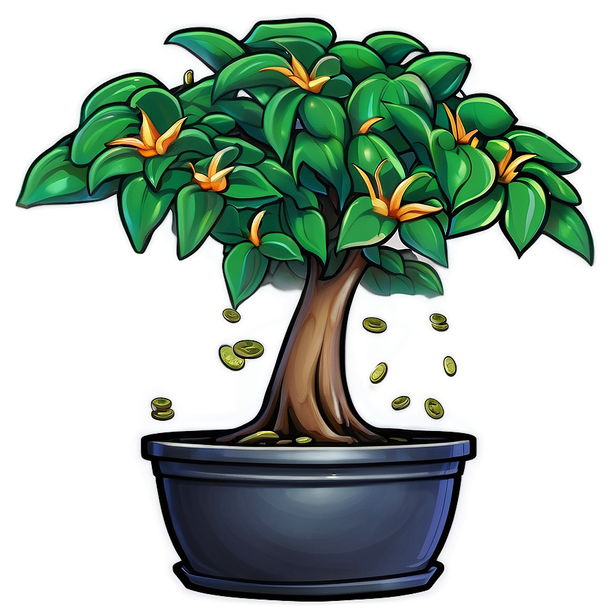 Lush Money Tree Artwork Png Uev