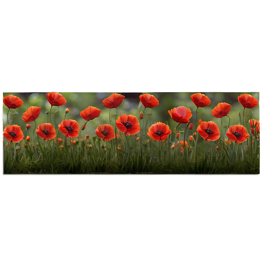 Lush Poppy Landscape Png Xub