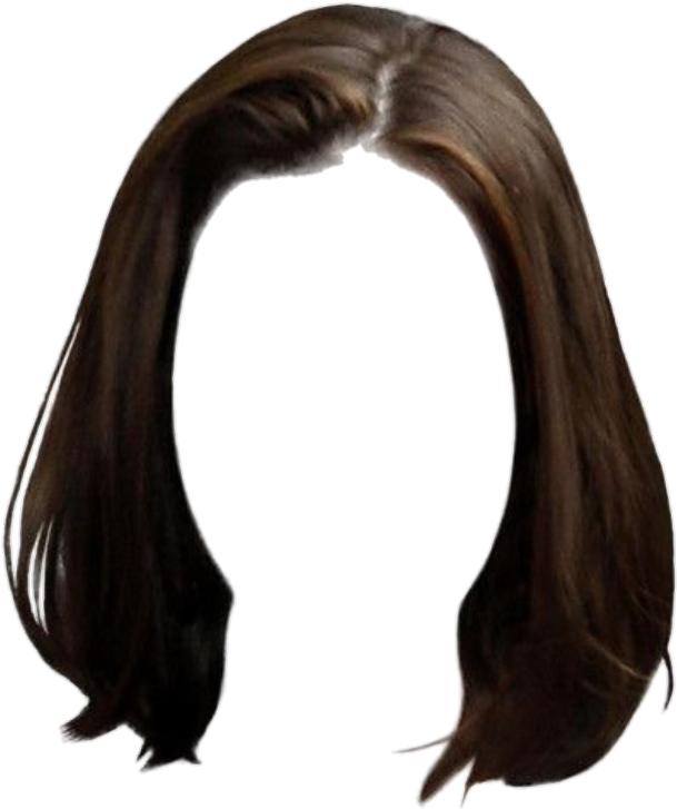 Lustrous Brown Hair Wig Transparent Background